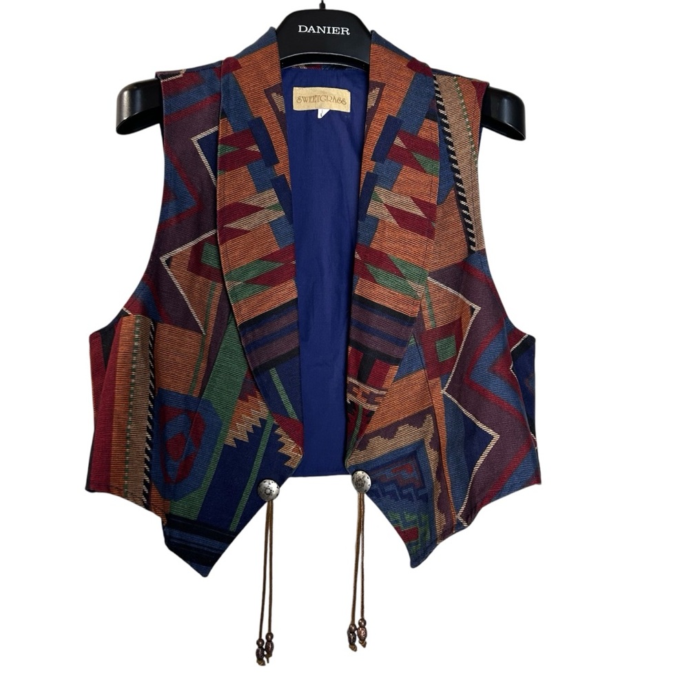 SweetGrass women’s vest aztec western cowgirl size large‎